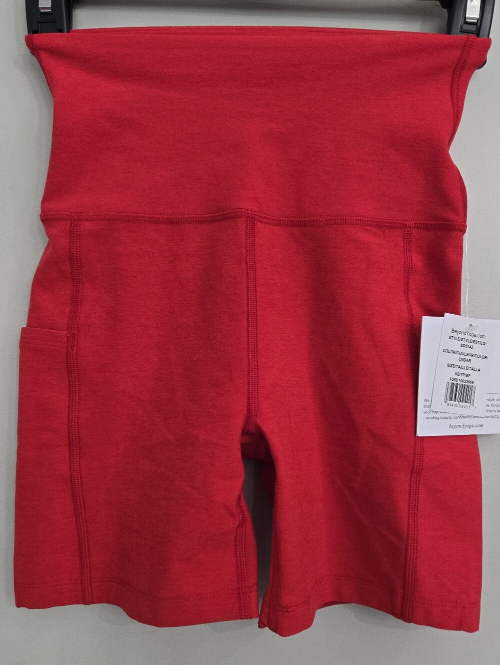 Beyond Yoga Spacedye Keep Pace 5" Pocket Short Candy Apple Red XS